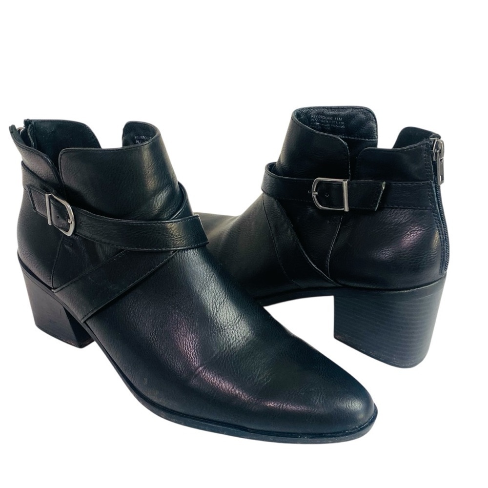 Frye And Co Pembrooke Black Stack Heel Ankle Boots Size 11